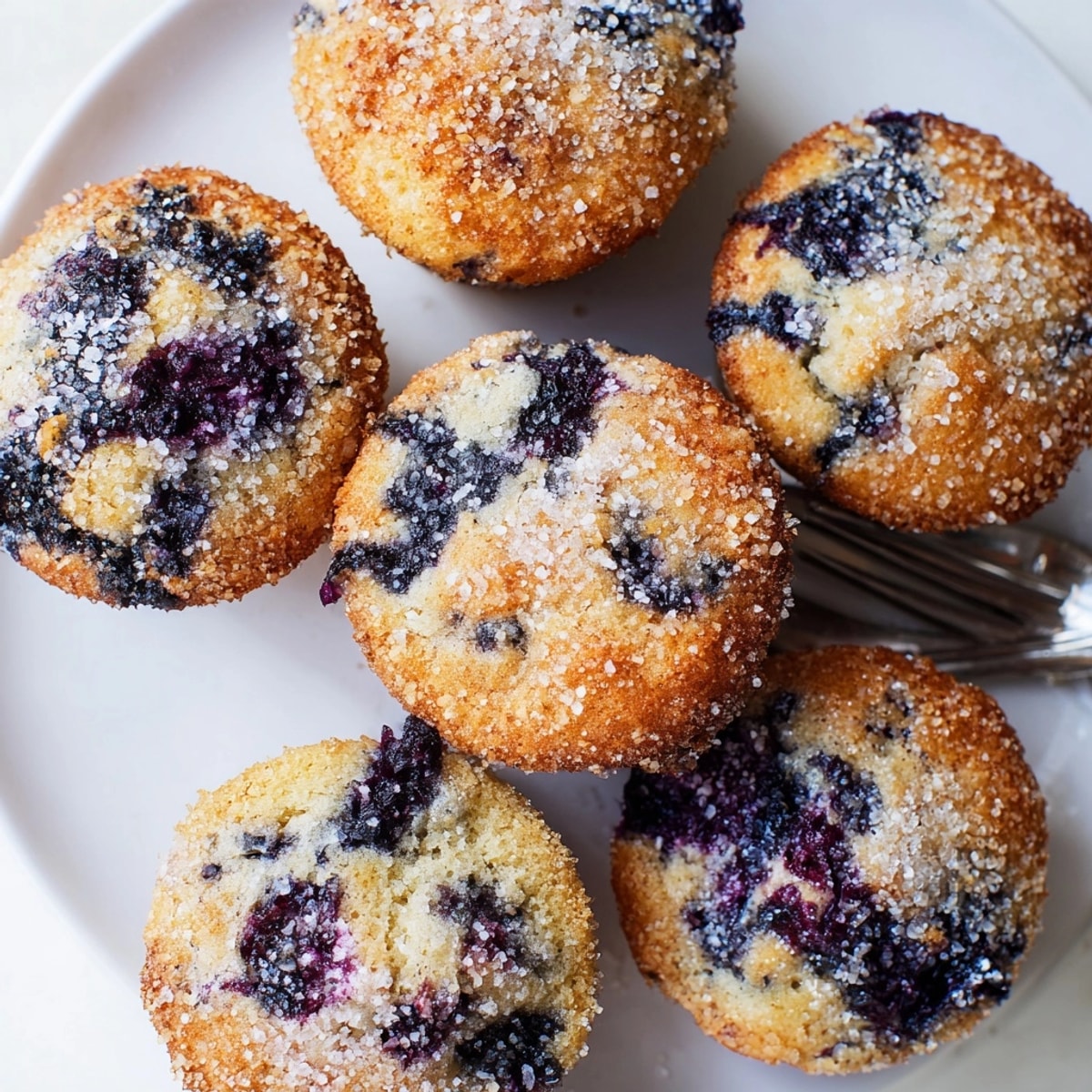 Golden-brown Blueberry Muffins fresh from the oven, ready for a delightful breakfast.