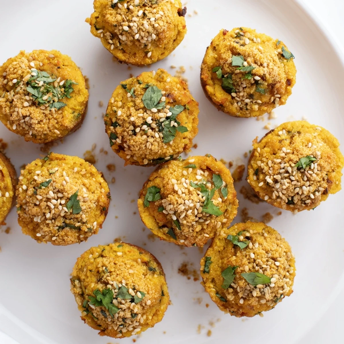 Savory muffin bites filled with chickpeas and pumpkin, perfect for snacking.  