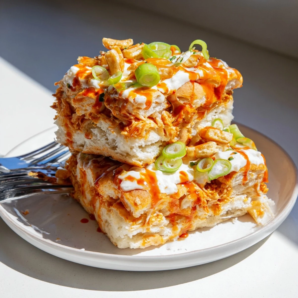 Delicious Buffalo Ranch Flaky Pretzel Biscuit Bars ideal for game day or gatherings.