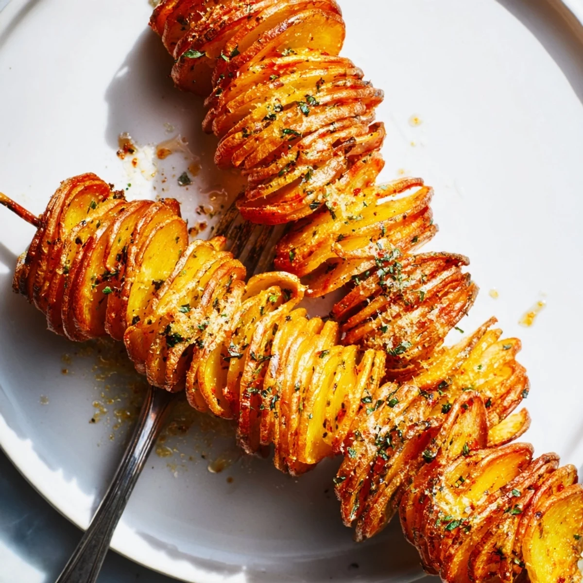 Savory air-fryer tornado potatoes garnished with Parmesan, ideal for game day snacks.