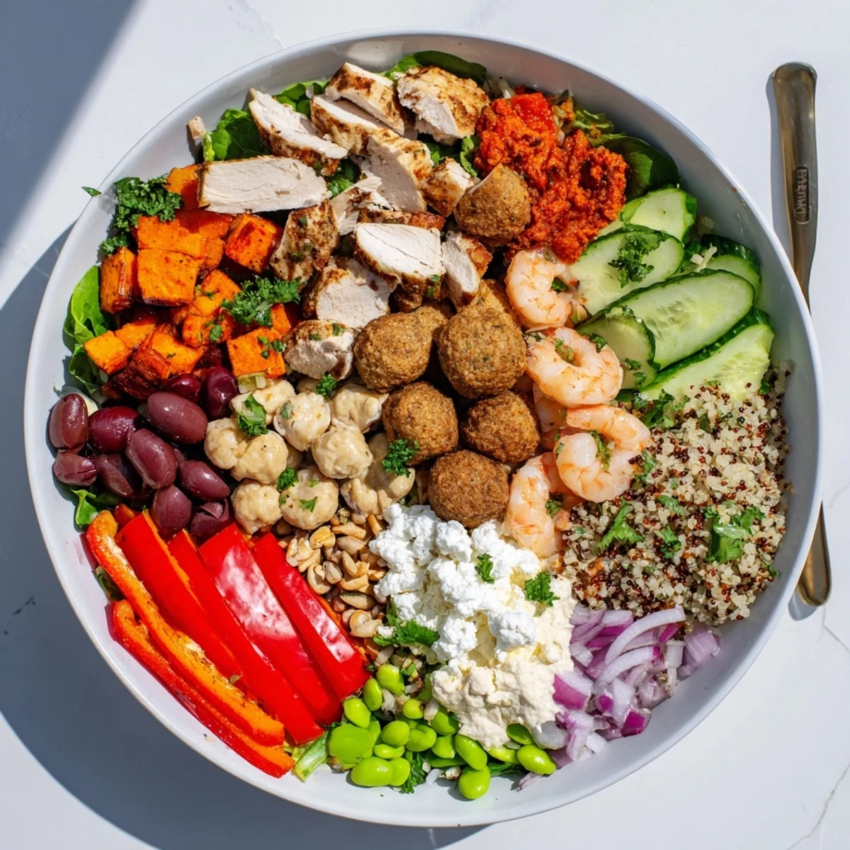 A delicious spread of customizable ingredients for build-your-own boards and bowls delight.  