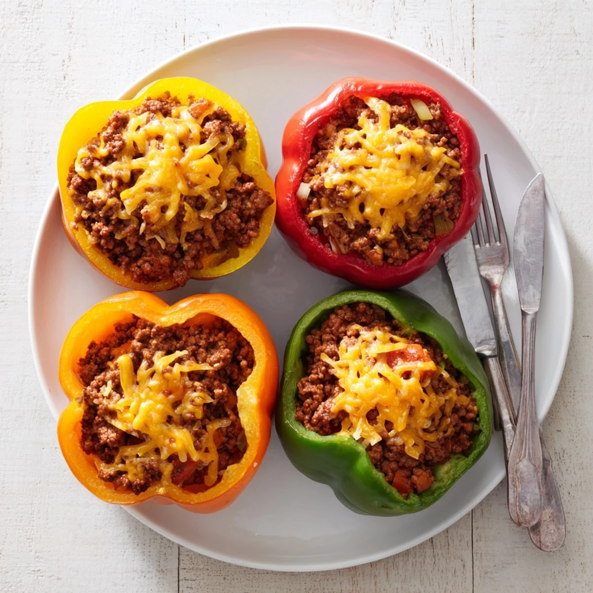 Sloppy Joe Stuffed Peppers