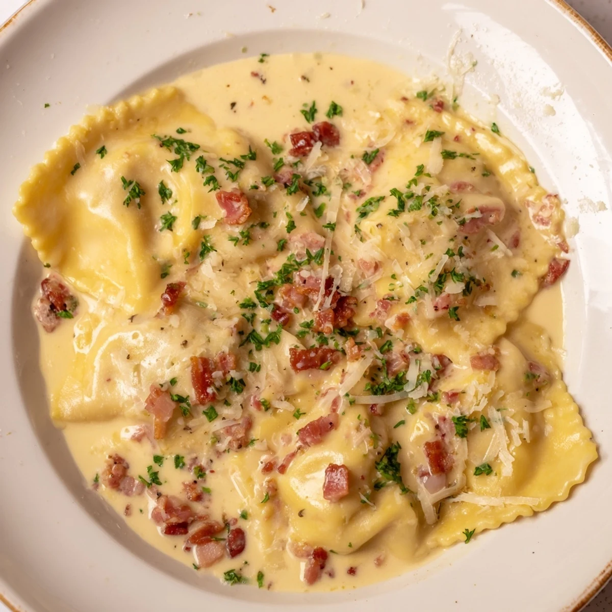 Olive Garden Ravioli Carbonara