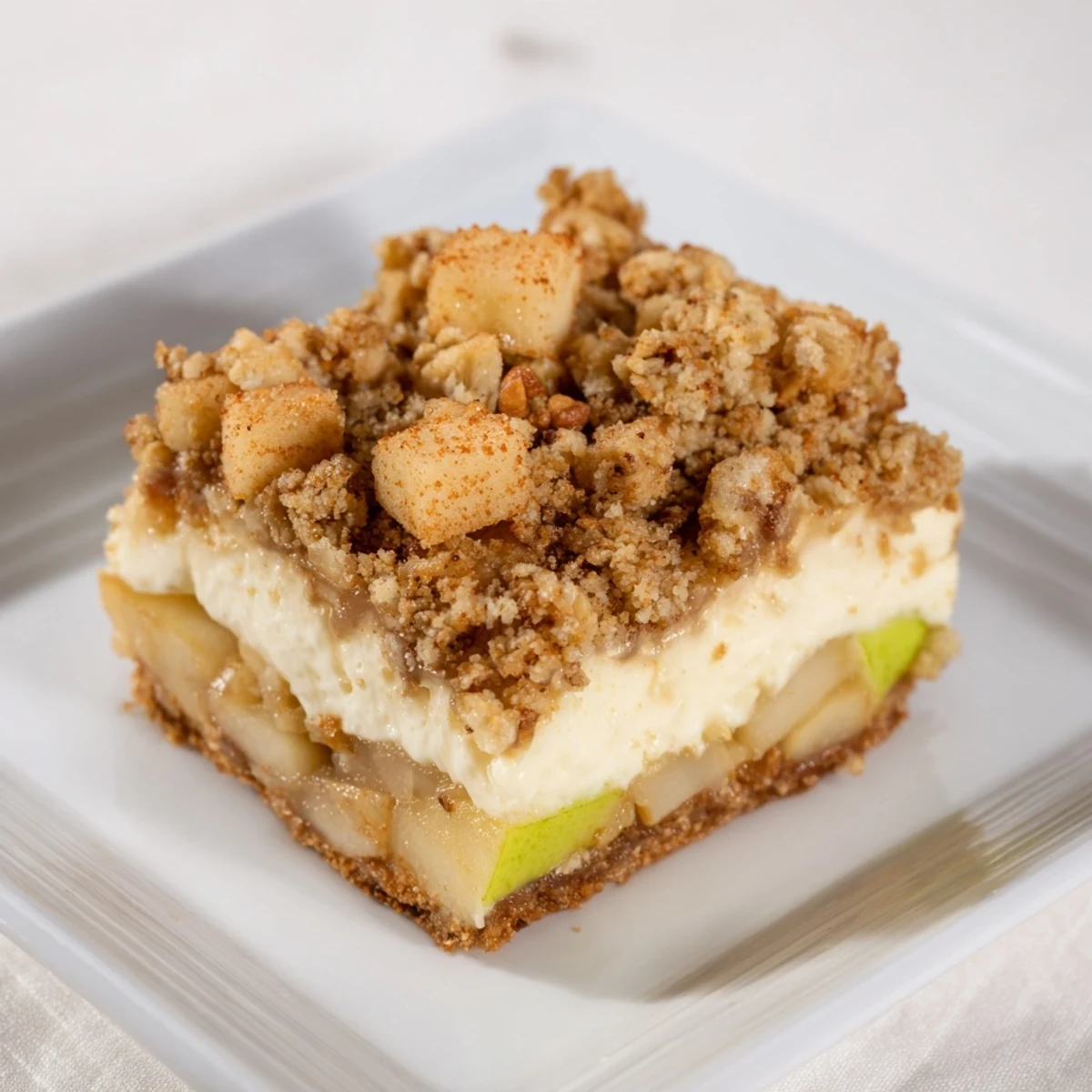 Apple Crisp Cheesecake Bars