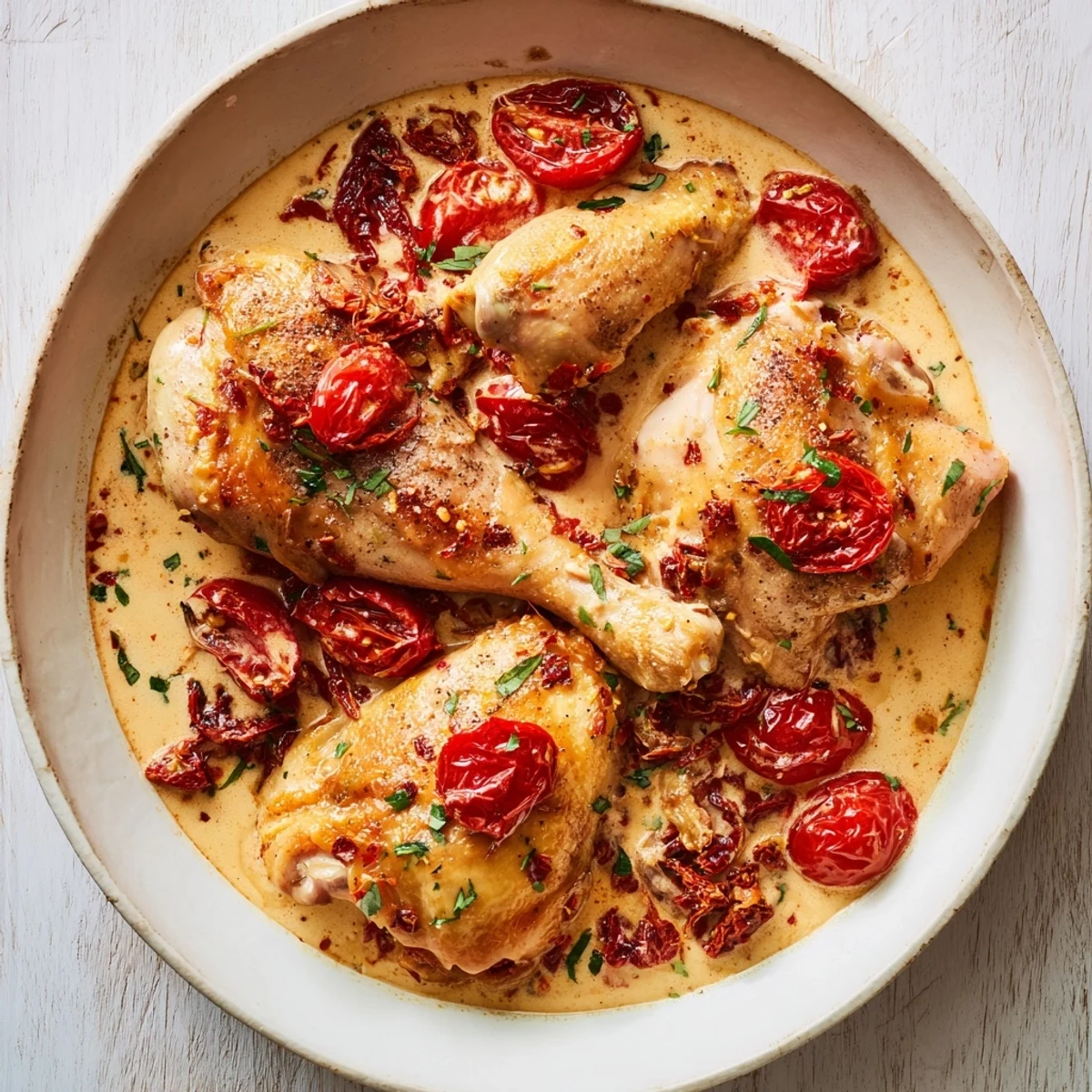 Flavorful Marry Me Chicken Thighs: tender chicken in a creamy sauce, perfect for a cozy weeknight meal.