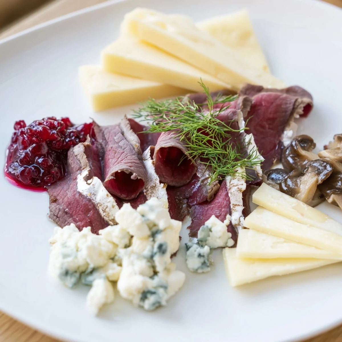 Reindeer Charcuterie Platter, a festive arrangement of meats, cheeses, and accompaniments, ready to serve.