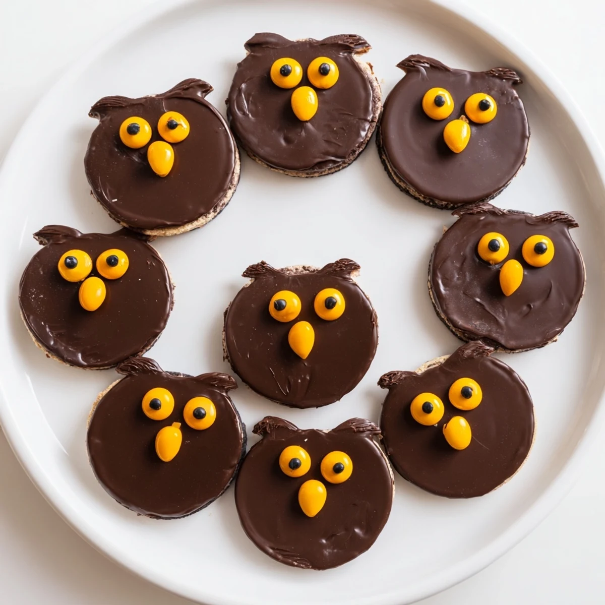 A colorful Hoot Hoot Owl-Themed Treat Tray, showcasing adorable owl snacks perfect for kids to enjoy.