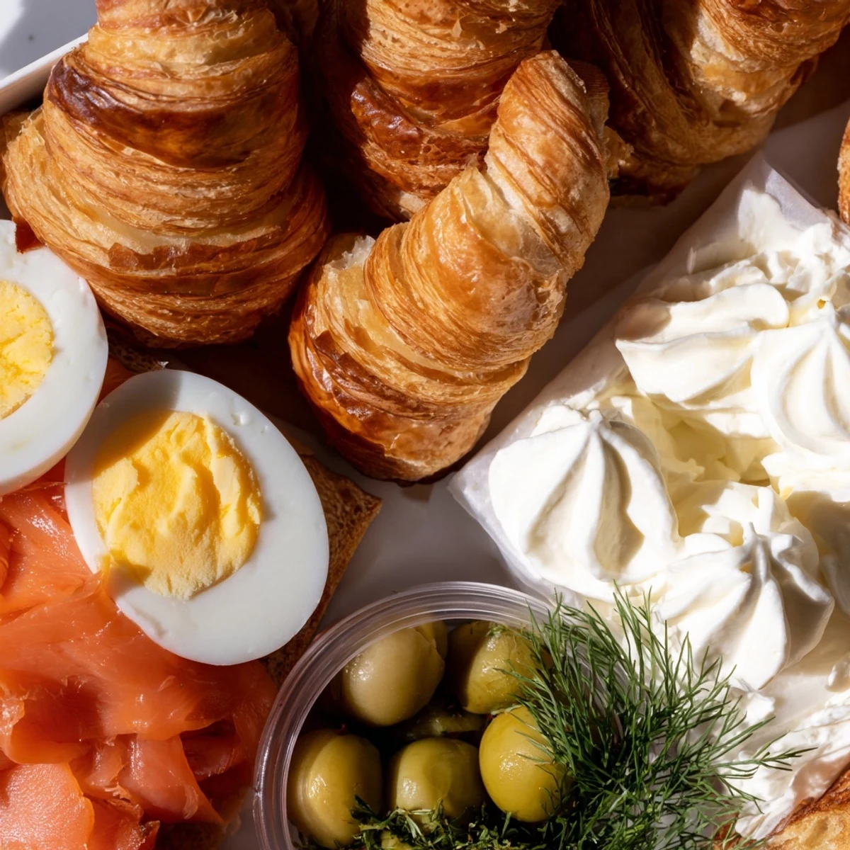 A beautifully arranged Christmas Brunch Gift Box 2025 features inviting baked goods and sweet treats.