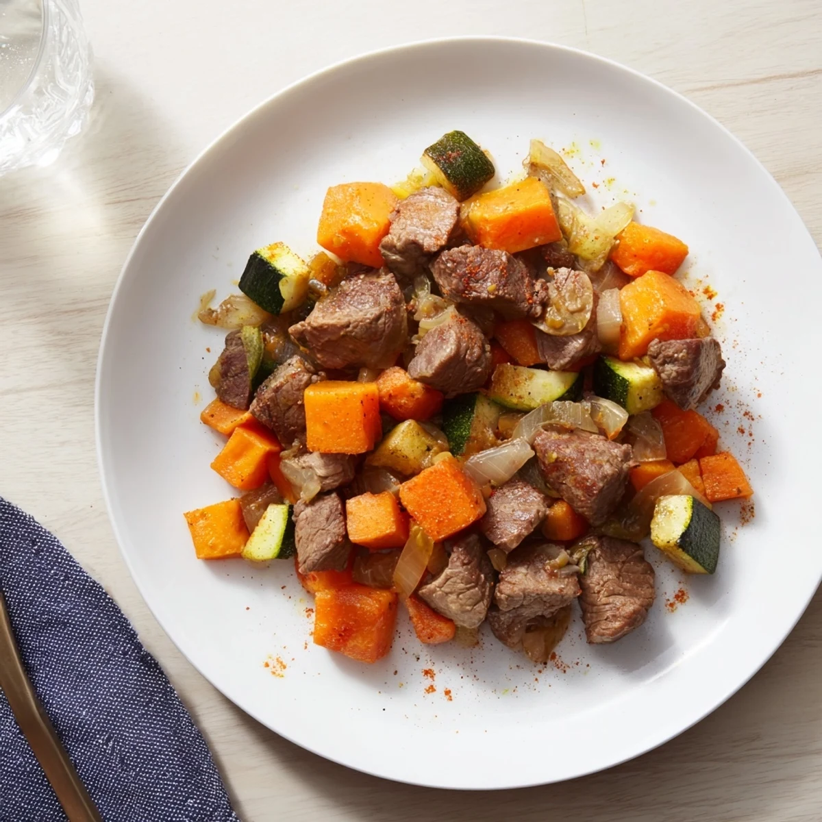 This Sweet Lamb Platter for Baby features beautifully diced lamb and vegetables, ready for little hands.