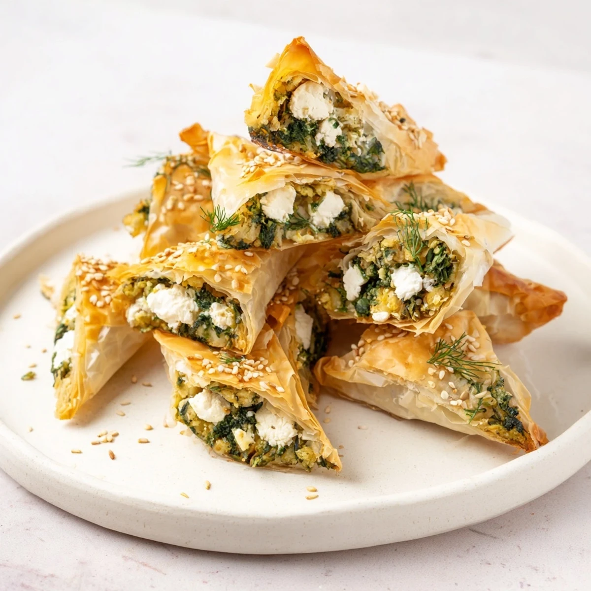 Mini Spanakopita Triangle Cluster