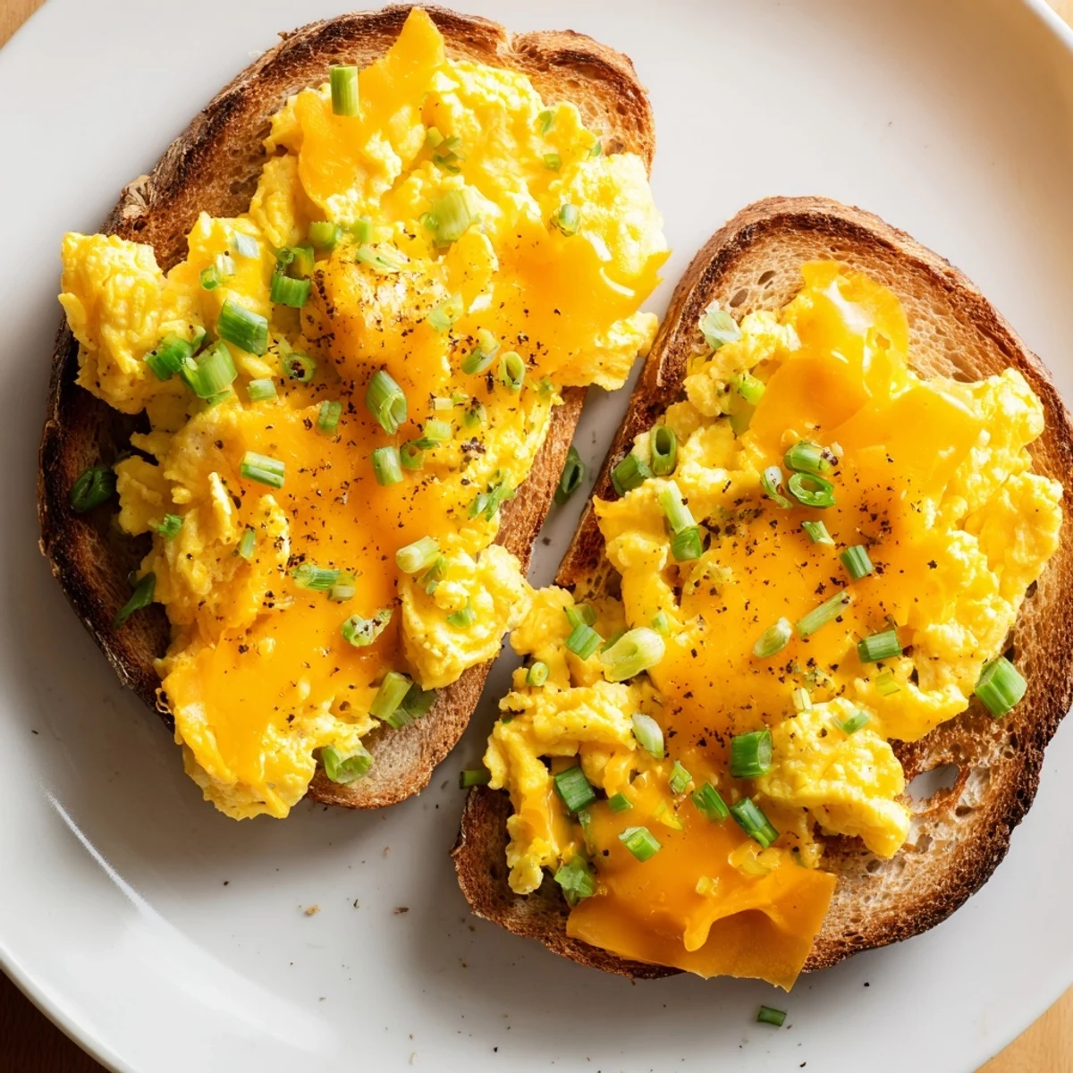 Fluffy eggs and melted cheddar cheese create this easy one-pan egg breakfast sandwich delight.
