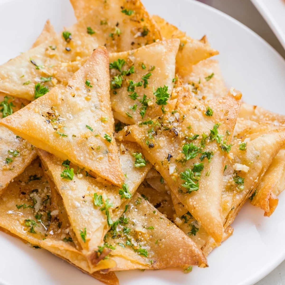 Crispy Garlic Lumpia Chips