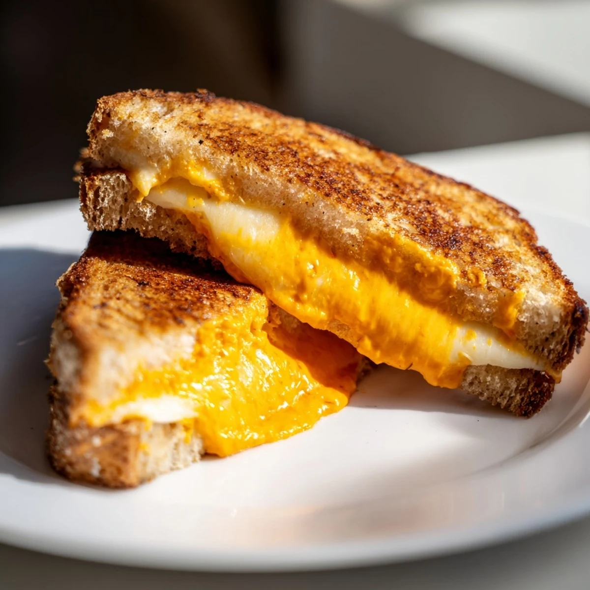 Sizzling in the pan, this homemade Spiked Grilled Cheese offers a satisfying blend of textures and tastes.