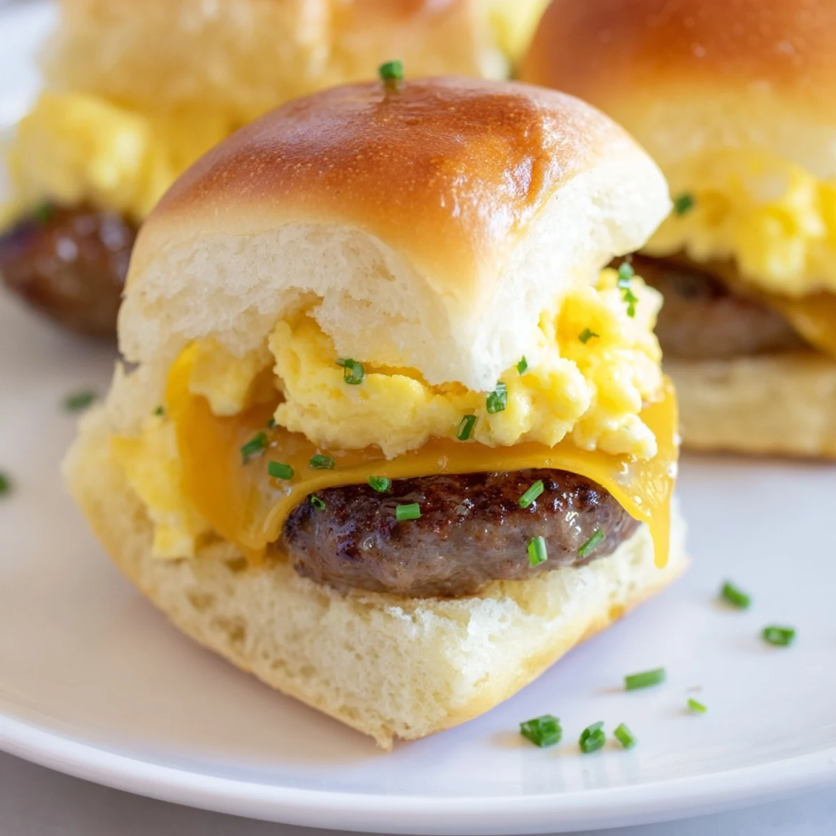 Perfect for brunch, these breakfast sliders feature layers of savory and sweet, served warm.