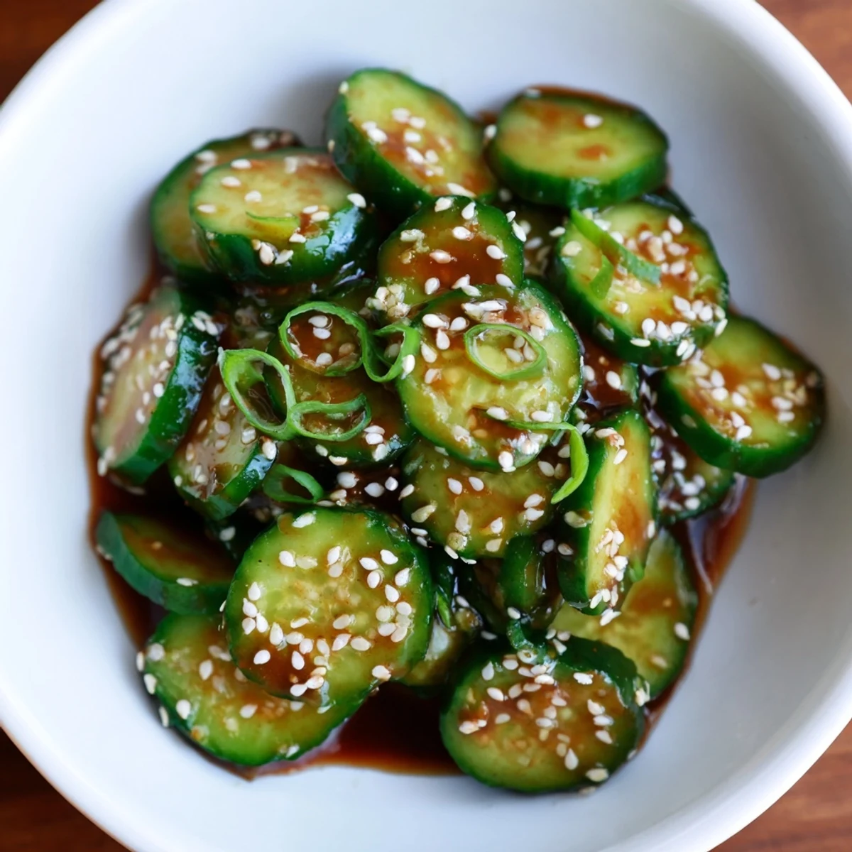 Vibrant photo: Shaking the jar of Shake Shake Garlic Cucumbers, the marinated cucumbers ready to eat.