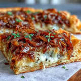 French Onion Puff Pastry Tart