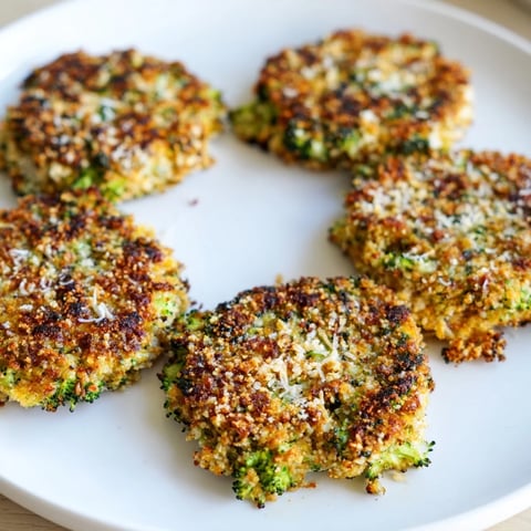 Golden-brown Cheesy Broccoli Patties, crispy and delicious, ready for a satisfying vegetarian meal.