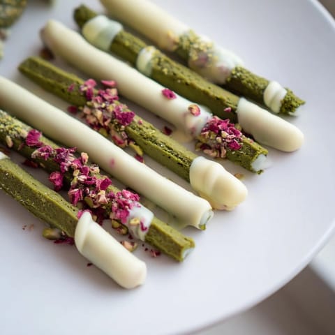Charcuterie Board Matcha Cookie Sticks
