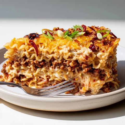 Spicy Ramen Lasagna Fusion