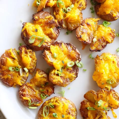 Smashed Green Onion Potato Bombs