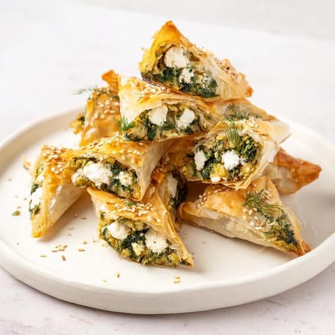 Mini Spanakopita Triangle Cluster
