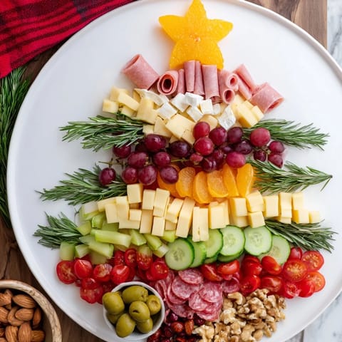 Festive Holiday Tree Platter