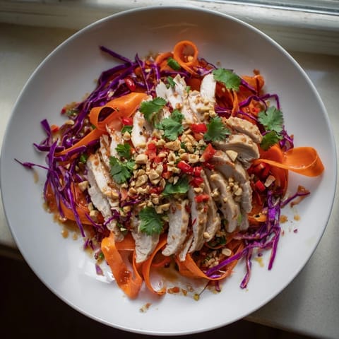 Carrot Ribbon Chicken Slaw
