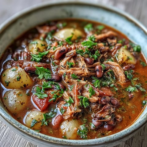 Black-Eyed Pea Stew with Smoked Ham Hocks