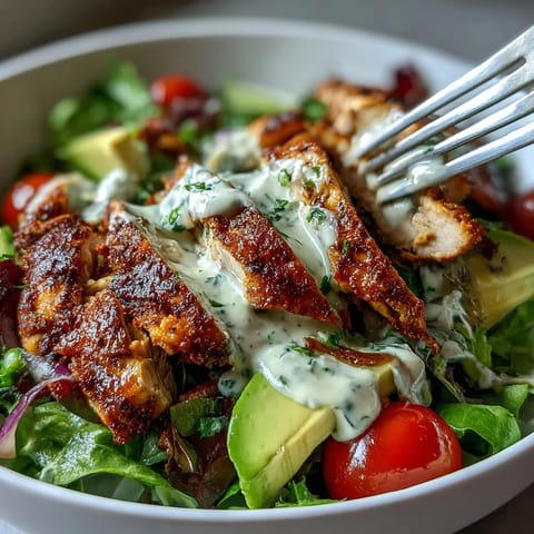 Fresh chicken shawarma salad bowl with vibrant vegetables and creamy lemon tahini drizzle, perfect for a healthy meal.