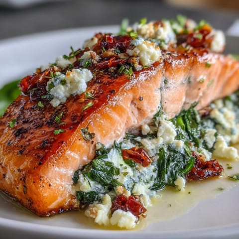 Baked Stuffed Salmon Spinach