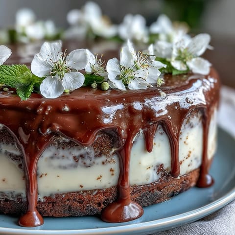 Spring Floral Drip Cake