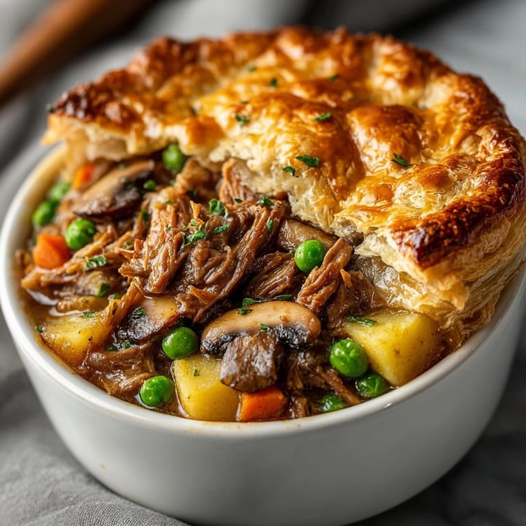 Delicious vegan Jackfruit Pot Pie: hearty filling, golden crust, a vegan dinner everyone loves.