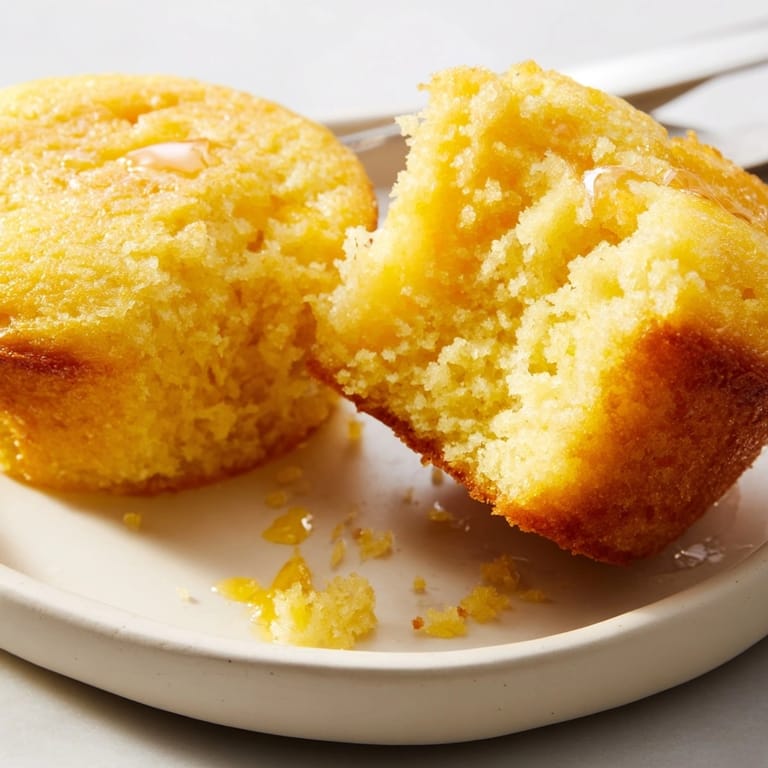 Easy cornbread muffins recipe: golden, slightly sweet, and bursting with soft, crumbly texture.