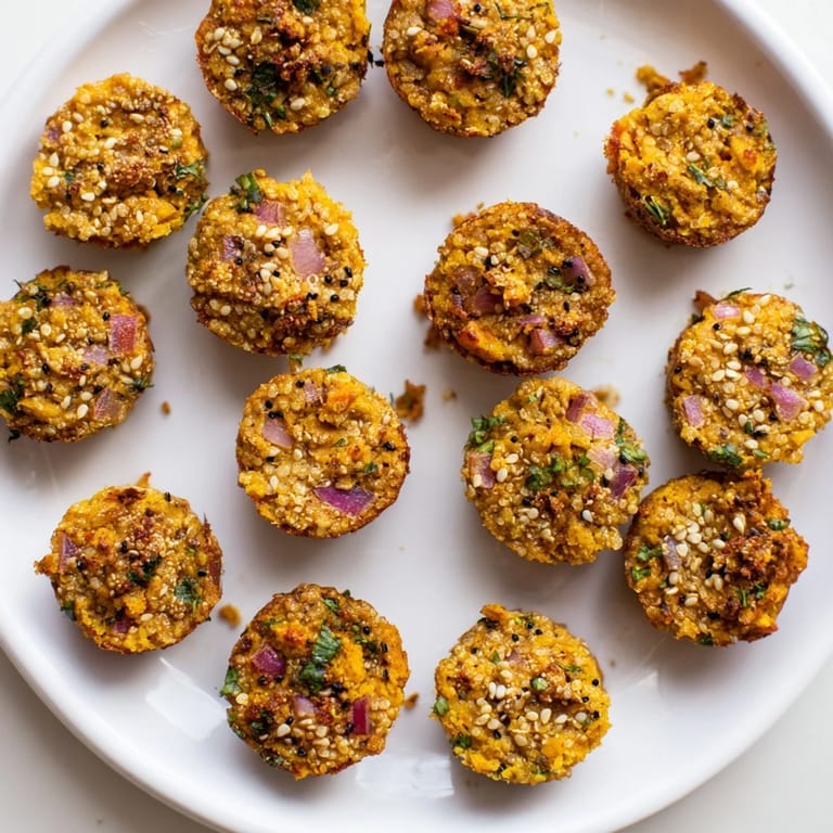 Deliciously baked muffin bites made with pumpkin and chickpeas for easy appetizers.