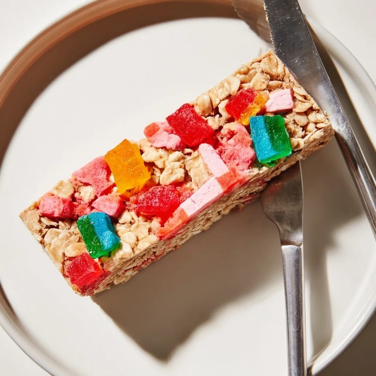 Homemade gummies and freeze-dried candy mash-up create a delightful snack bar.  