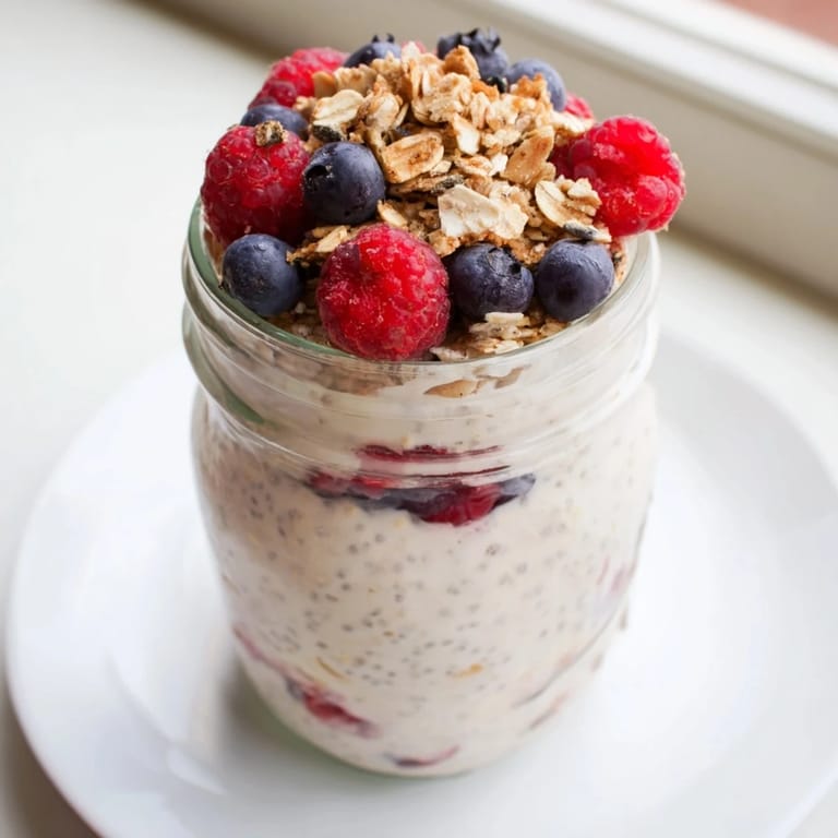 Creamy, cold overnight oats in jars—a quick and healthy American breakfast you'll adore.