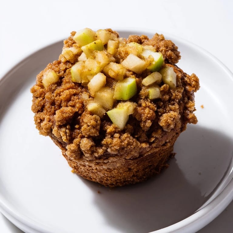 Warm, inviting shot of freshly baked tasty apple muffins, smelling of cinnamon and sweet apples.