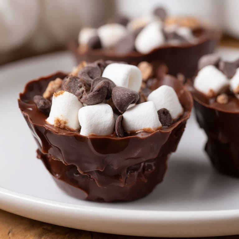 Homemade Budget-Friendly Hot Cocoa Bomb Cups, filled with cocoa mix and fluffy marshmallows for a treat.