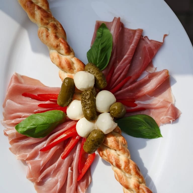 Delicious Fractal Tree Branching Bread Platter displays colorful appetizers, ready for serving everyone.
