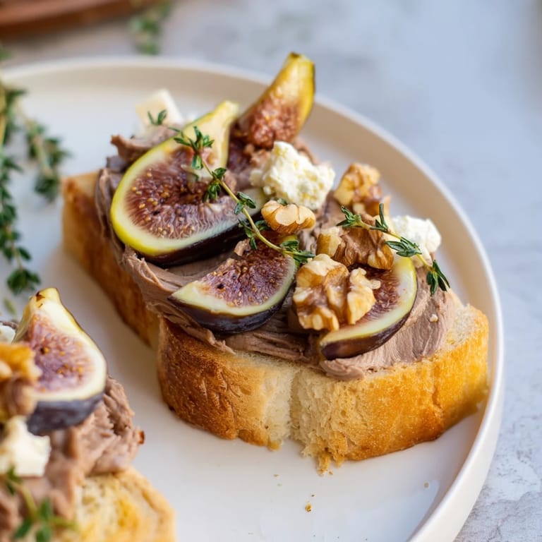 Freshly plated Royal Tapestry showcasing creamy pâté, sweet figs, and toasted walnuts, ready to serve.