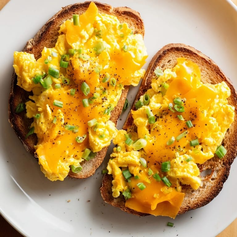 Fluffy eggs and melted cheddar cheese create this easy one-pan egg breakfast sandwich delight.