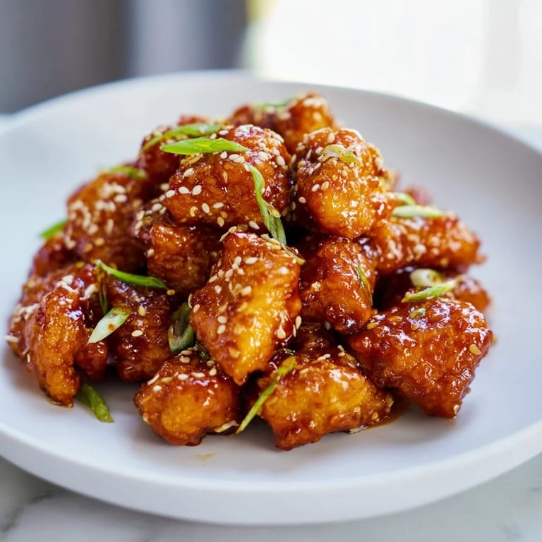 Crispy Honey-Sriracha Chicken Bites, piled high, ready to be enjoyed as a flavorful appetizer.