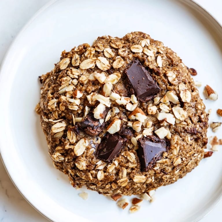 A stack of soft and chewy chocolate oatmeal breakfast cookies, the perfect healthy breakfast choice.