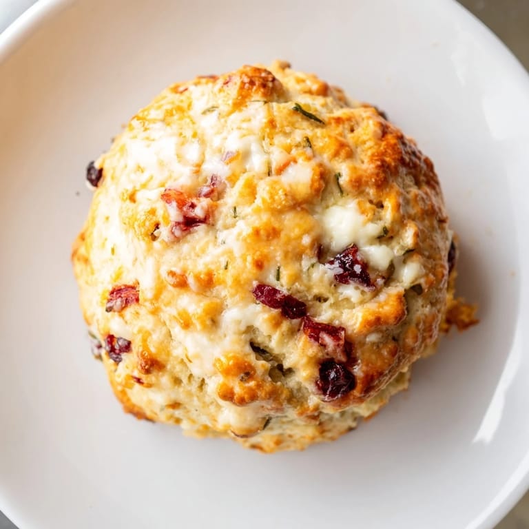 Golden brown cranberry jalapeño dip scones with cream cheese, warm and savory delight.
