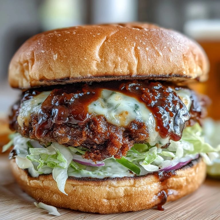 Diner-style smash burger featuring a thin, crispy patty with melted cheese, tangy sauce, and fresh toppings on a soft bun.