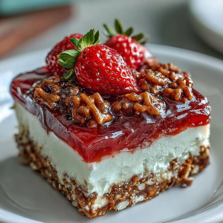 This sweet and salty strawberry pretzel jello salad is a retro potluck favorite.