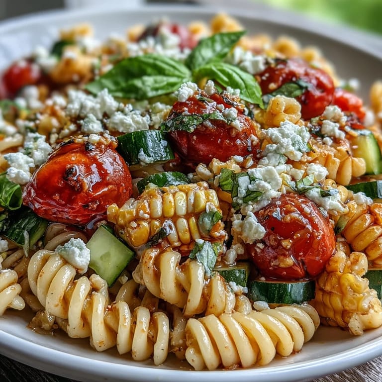 Zesty vinaigrette coats al dente pasta in this easy summer salad.