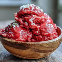 Vibrant Watermelon Sorbet (3 Ingredients) frozen with lime, a perfectly refreshing summer treat.